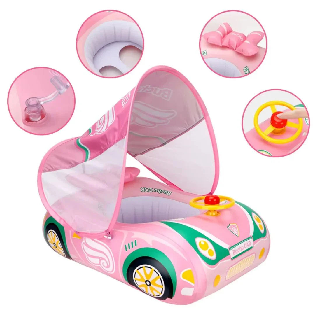 Infant Swimming Ring with Sun Canopy – Safe Fun in the Water