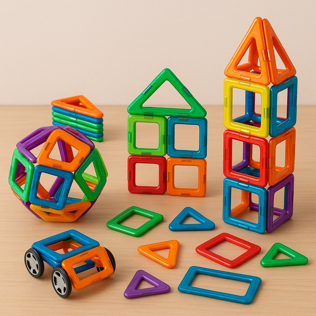 Magnetic Building Set - Creative Magnetic Shapes for Imaginative Play