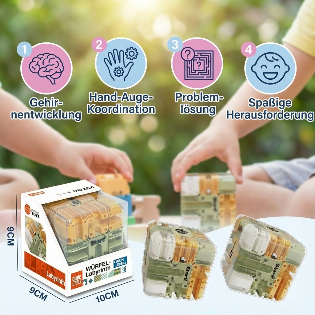 3D Labyrinth Puzzle Cube | Unique Pathways for Enhanced Spatial Thinking | Engaging Brain Teaser for All Ages 5