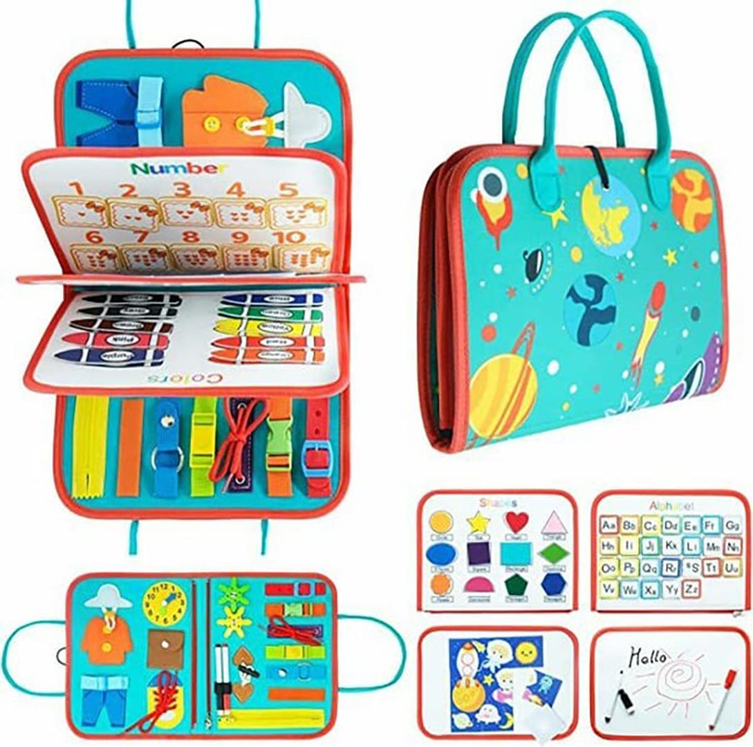 Interactive Soft Sensory Book for Children – With Touch Elements and Fasteners