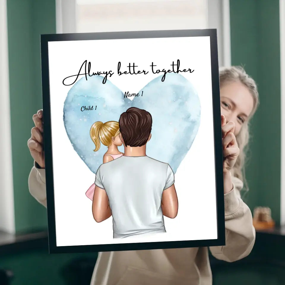 Best dad - Personalized canvas (1-4 children)