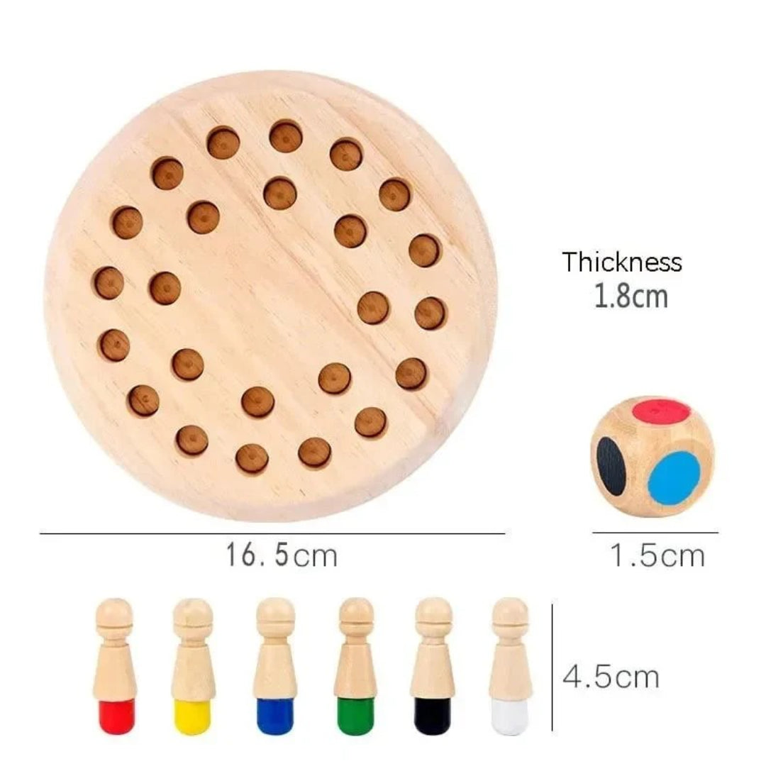 Color Matching Wood Memory Game