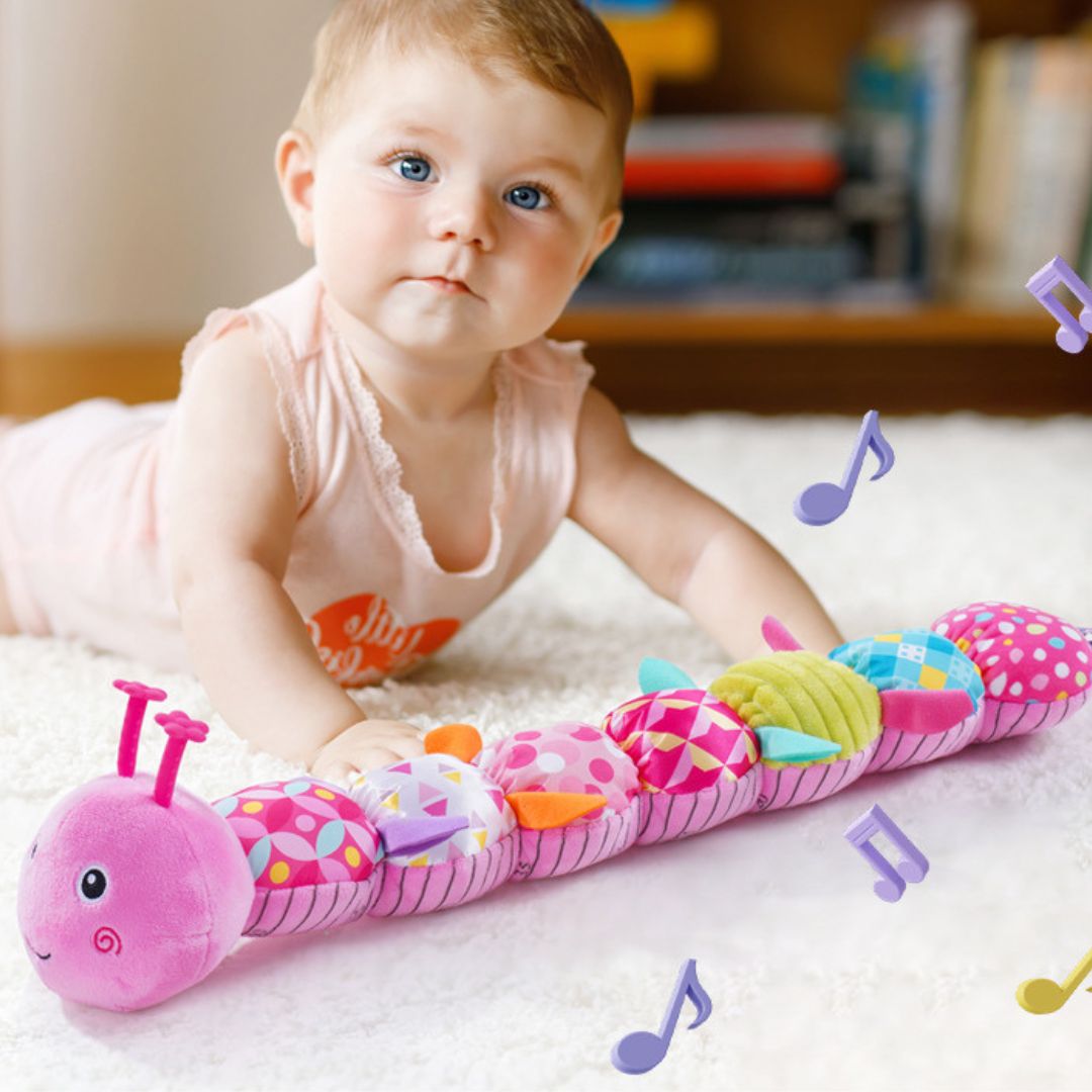 Caterpillar | Plush Toy with Rattle & Music Features | Tactile Sensory Development for Babies 7