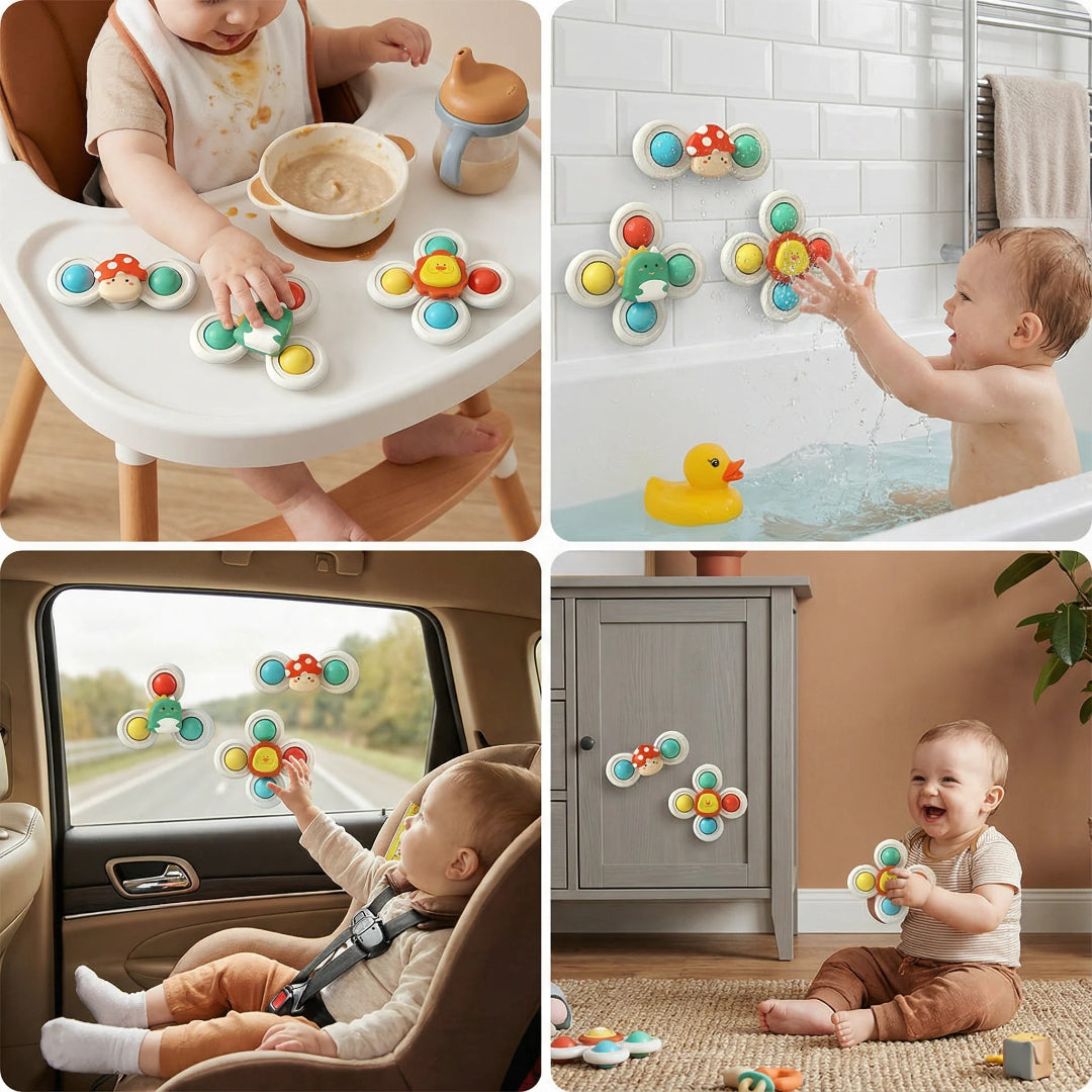 3-piece Suction Cup Spinning Set
