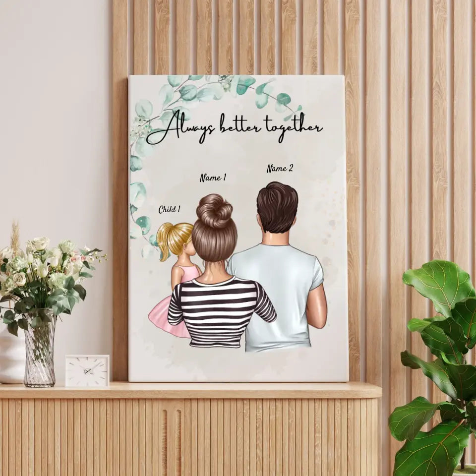 Our Family - personalized poster (1-4 children)