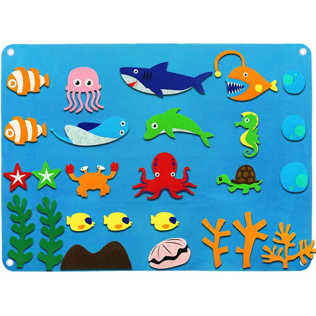 Animal-themed felt worlds for imaginative play