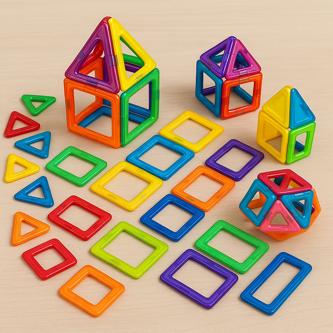 Magnetic Building Set - Creative Magnetic Shapes for Imaginative Play