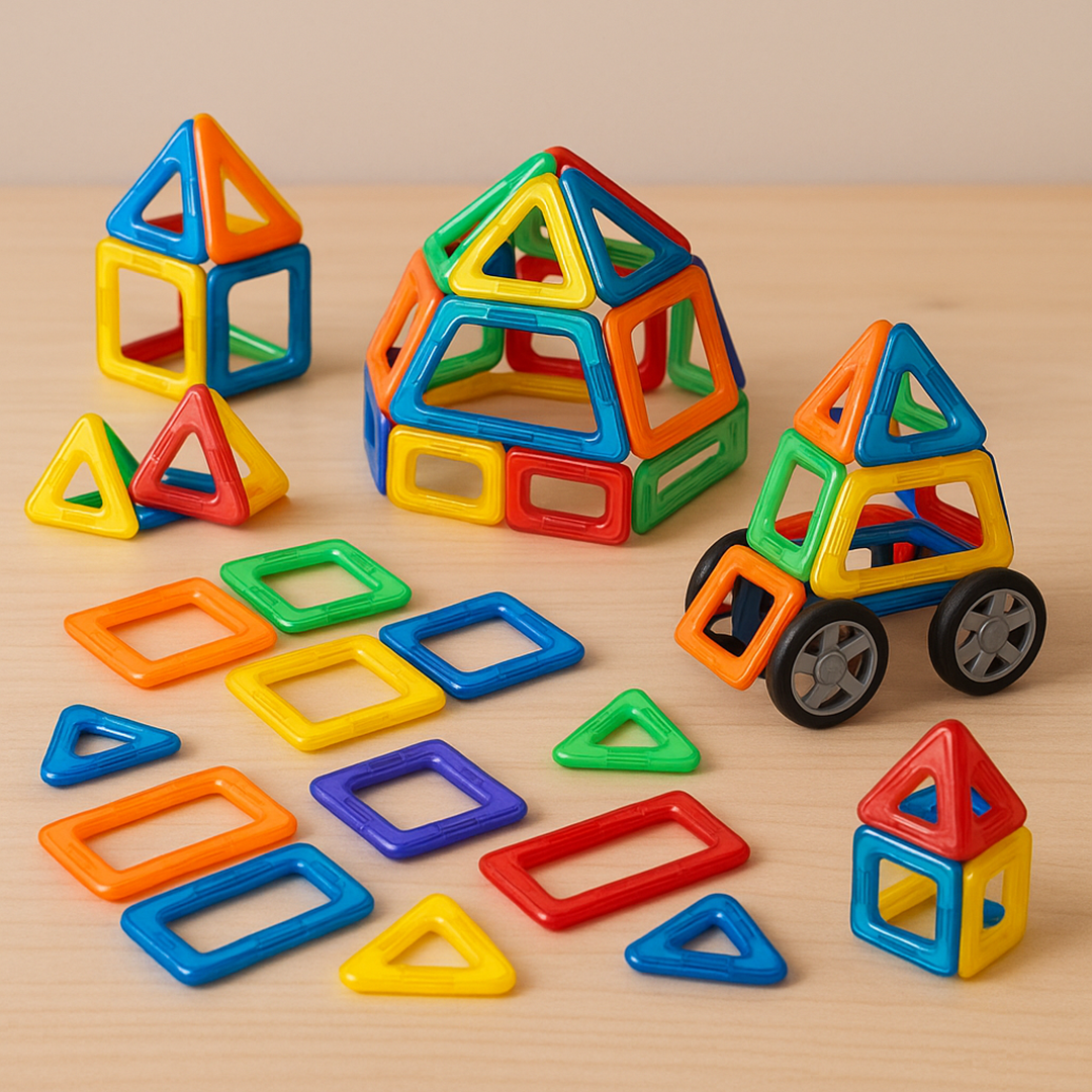 Magnetic Building Set - Creative Magnetic Shapes for Imaginative Play