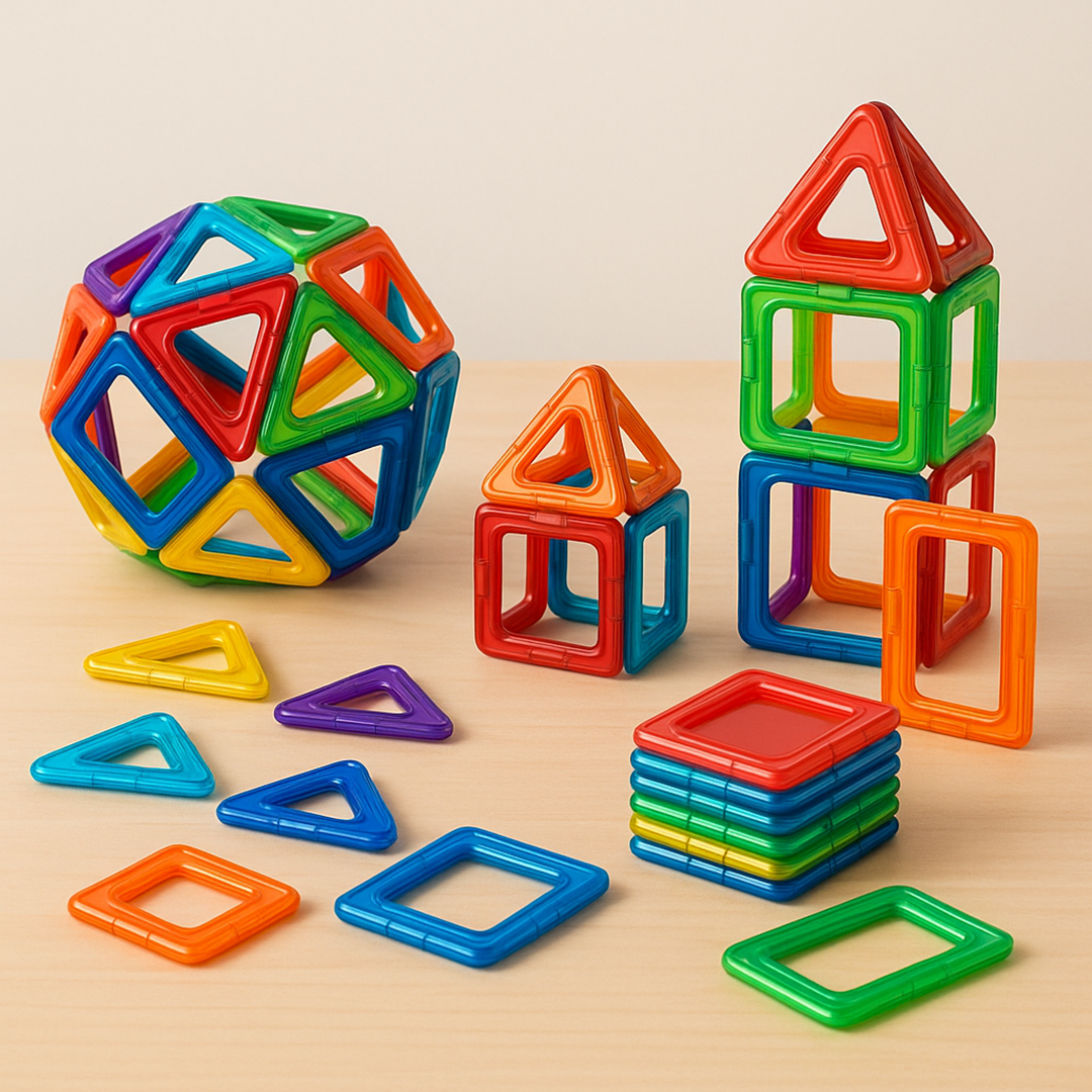 Magnetic Building Set - Creative Magnetic Shapes for Imaginative Play