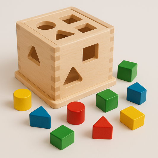 Wooden Shape Sorter Toy - Fun Shape Sorting Activity for Kids