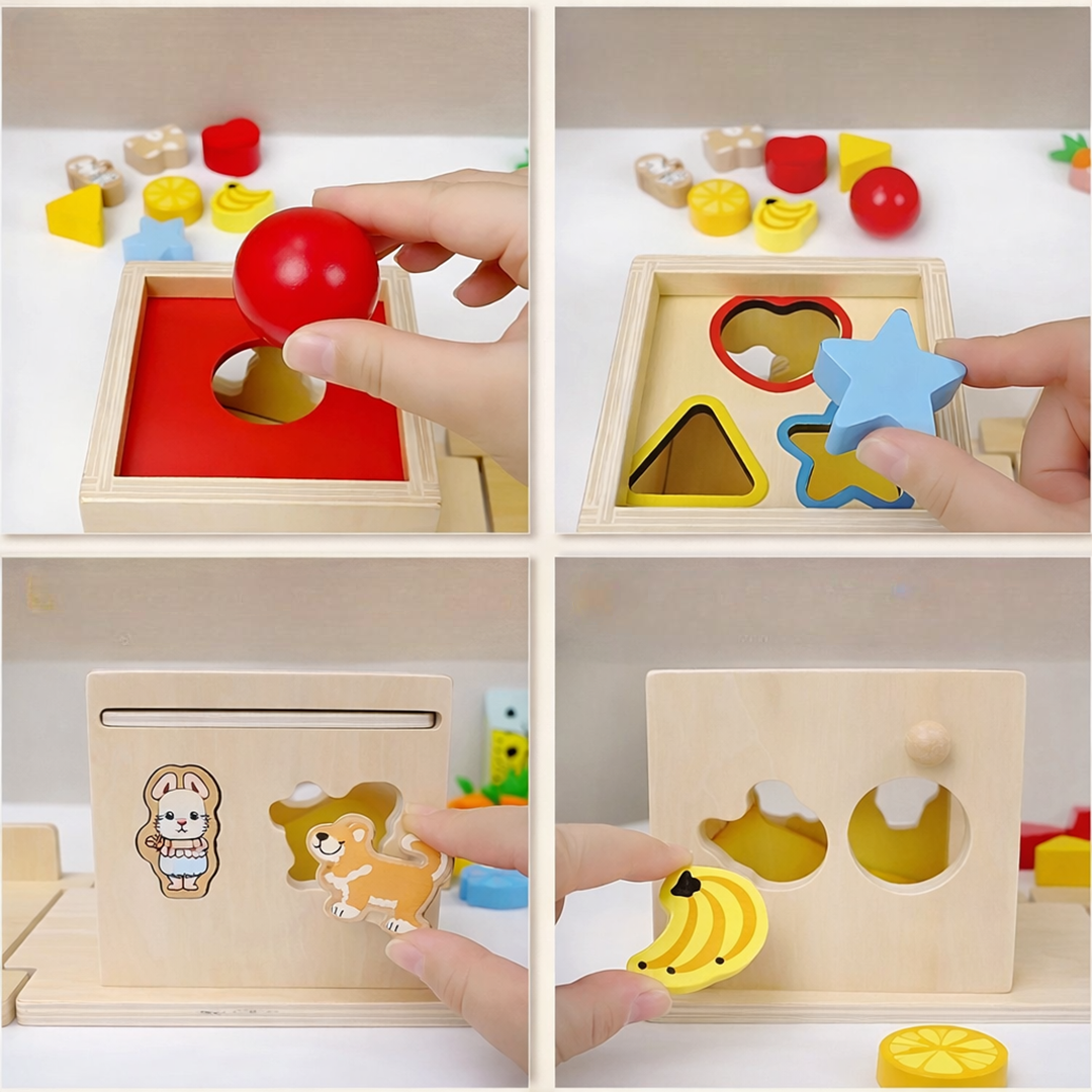 8-in-1 Holz Bildungscube – Lernspielzeug für Säuglinge und Vorschulkinder