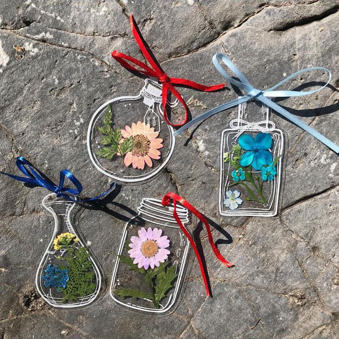 DIY Pressed Flower Bookmark Kit - 30-Piece Collection