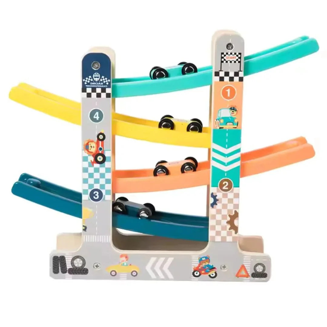 Wooden Car Ramp - Exciting Rolling Adventure for Kids