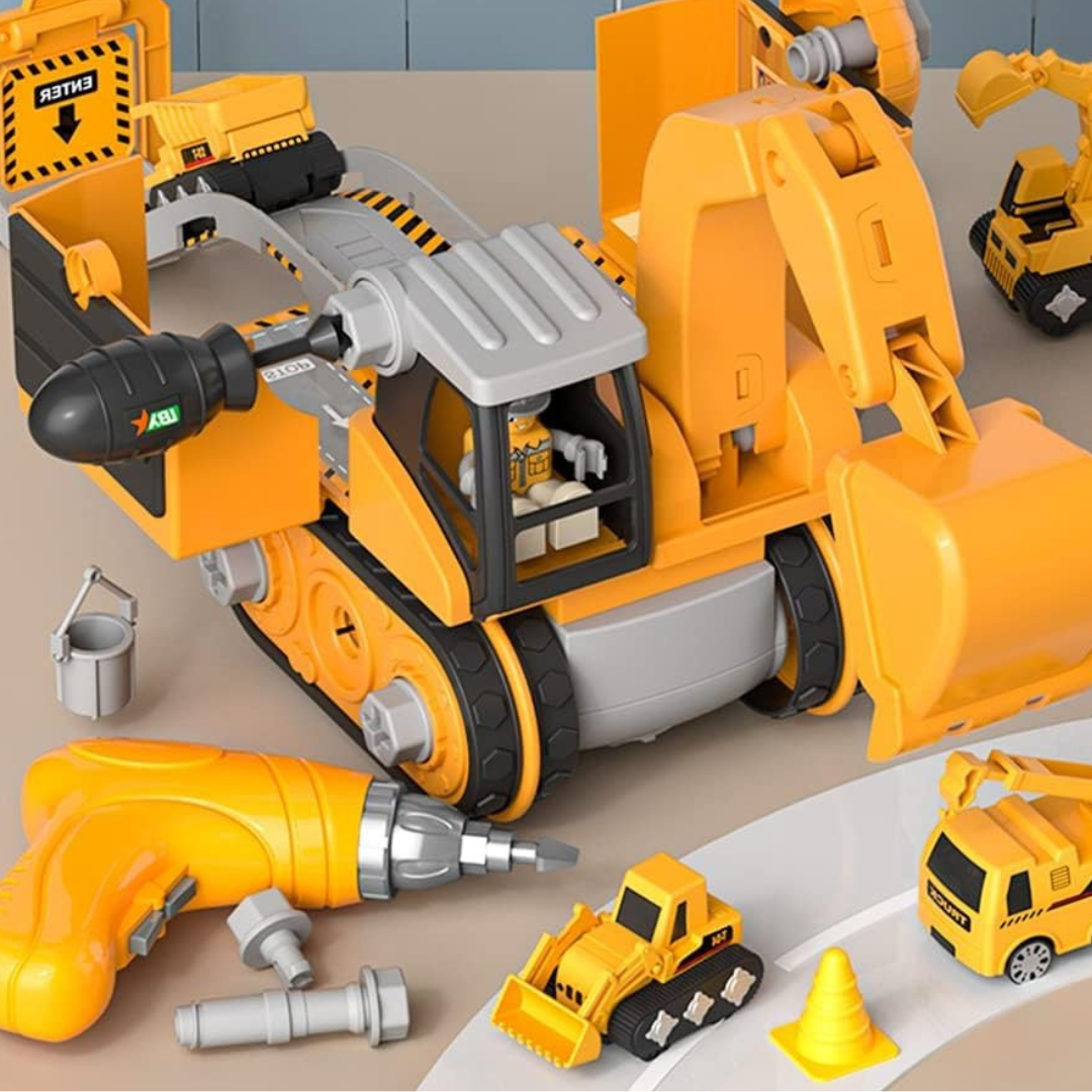 Kids' Construction Toy Set – Truck and Excavator
