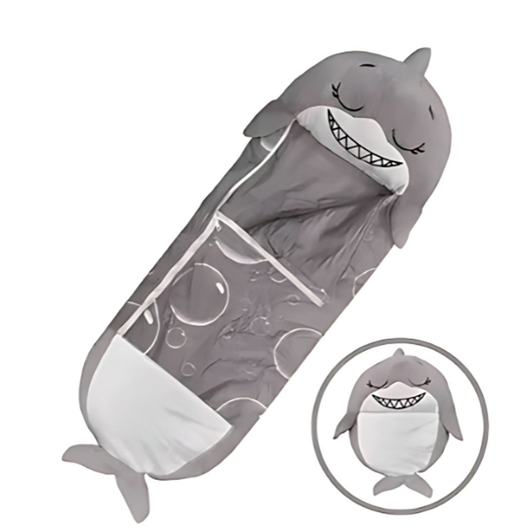 Kinder 2-in-1 Schlafsack mit Kissen – Lustiges Cartoon-Design