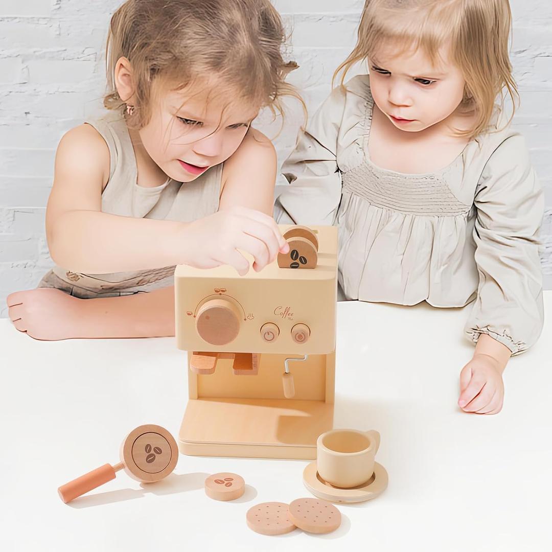 Kids Wooden Coffee and Tea Play Set – Café Experience