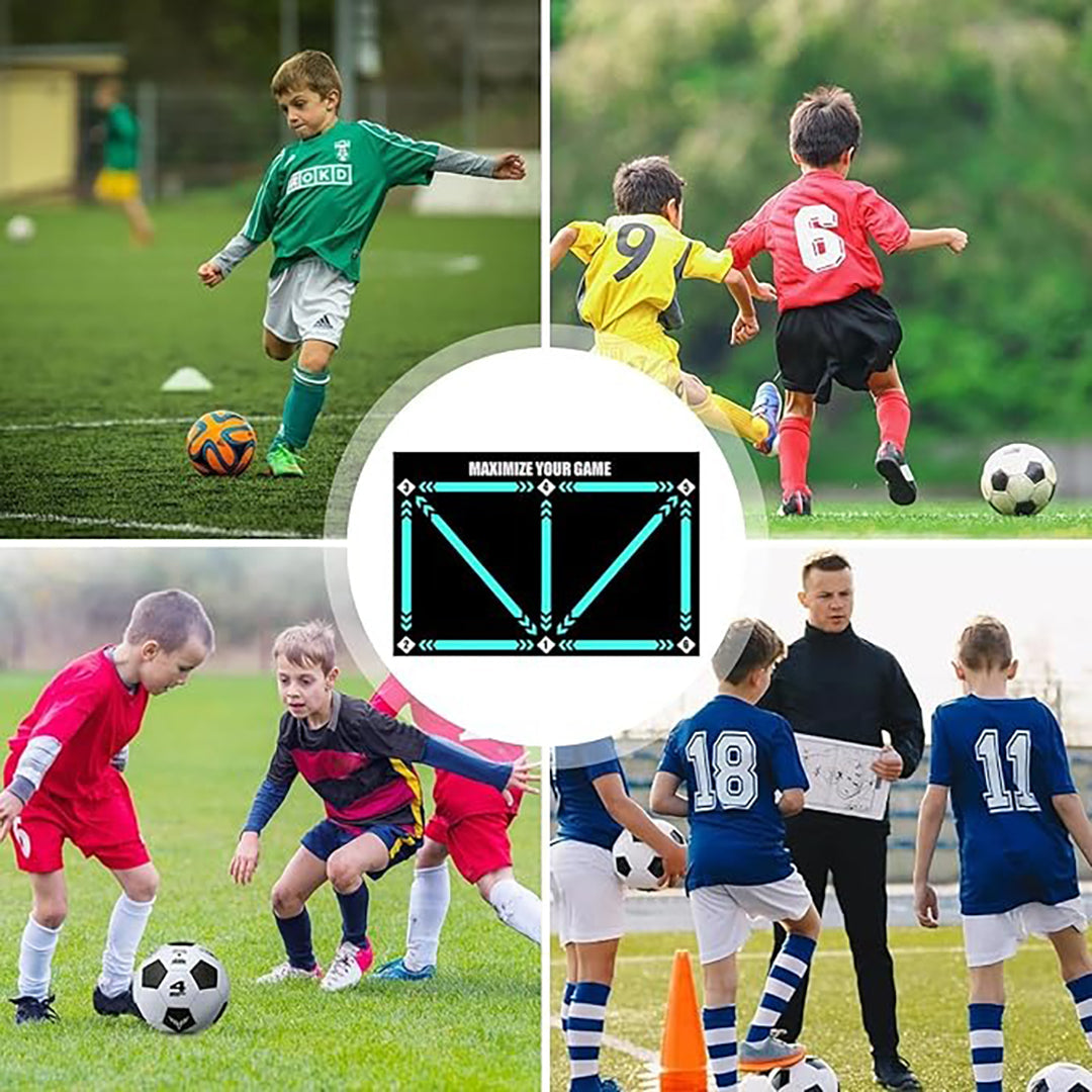 Rutschfeste Fußballtrainingsmatte für technische Übungen