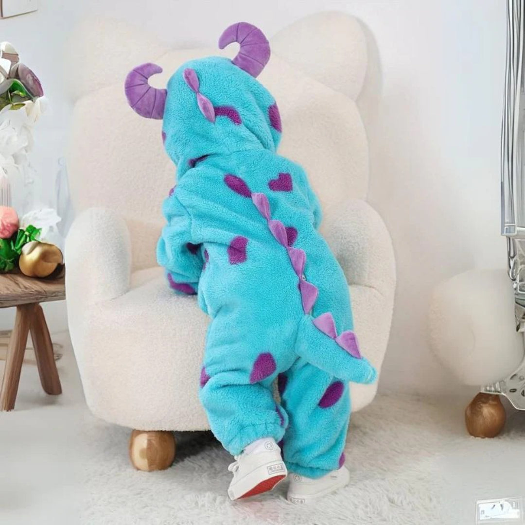 Gemütlicher flauschiger Baby-Schneeanzug - Einteiliges Outfit mit Reißverschluss