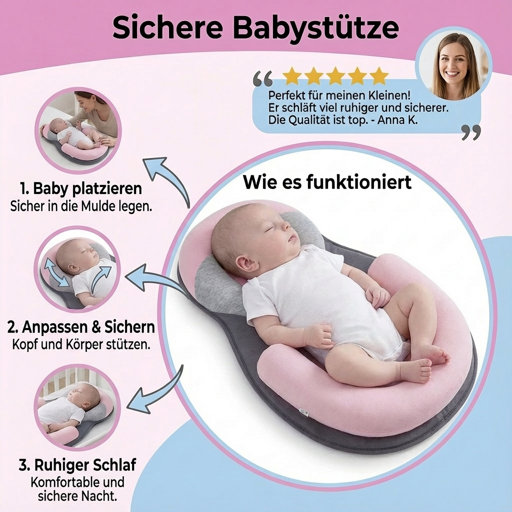 Comfort Baby Support | Ergonomic Baby Seat with Hypoallergenic Fabric | Safe & Comfortable Design for Optimal Posture 6