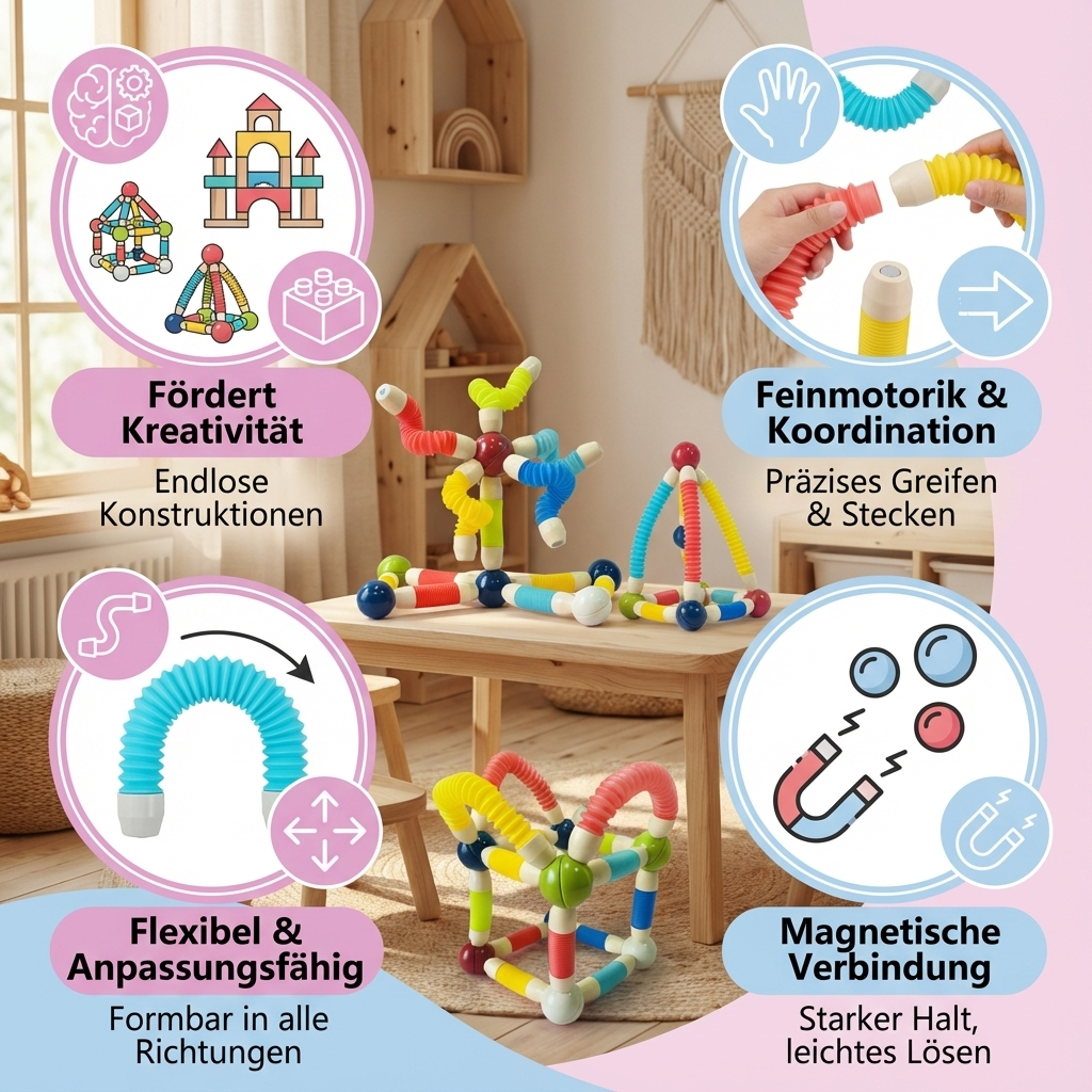 Creative Builders | Magnetic Building Blocks with Moldable Design | Endless Learning Fun for Kids 4