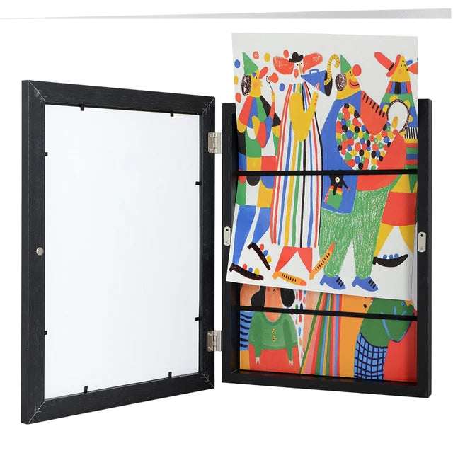 Creative Display | Picture Frame for 150 Drawings with Easy Change Mechanism | Modern Wall Art Organizer for Kids' Artwork 0