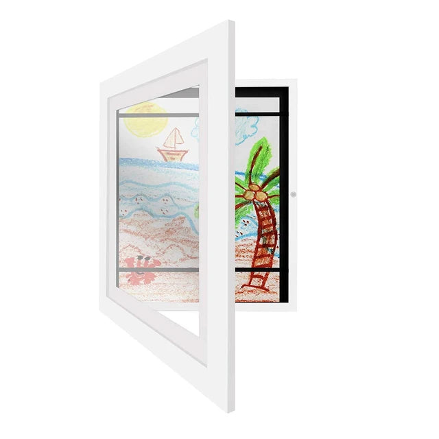 Creative Display | Picture Frame for 150 Drawings with Easy Change Mechanism | Modern Wall Art Organizer for Kids' Artwork 8