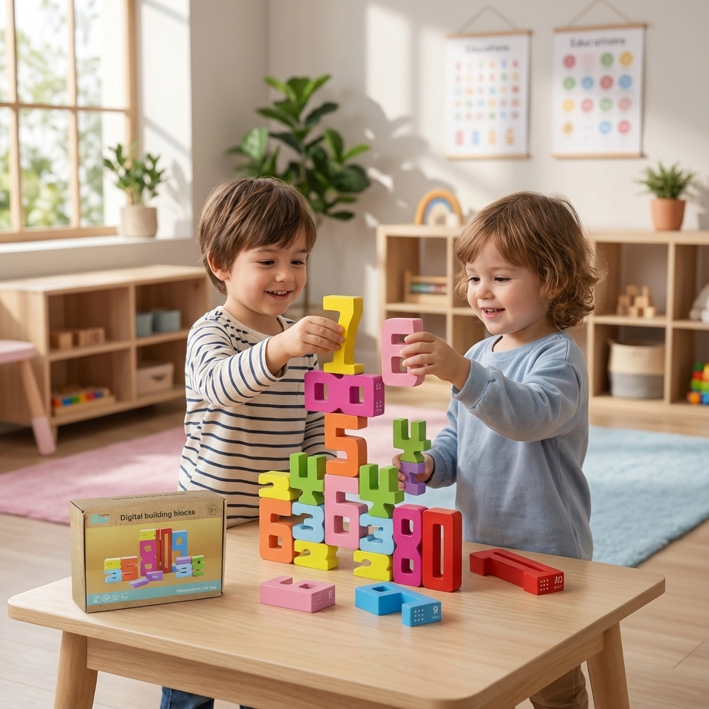 Creative Learning Blocks | Educational Math and Numbers Set with Colorful Design | Versatile Play for Early Development 0