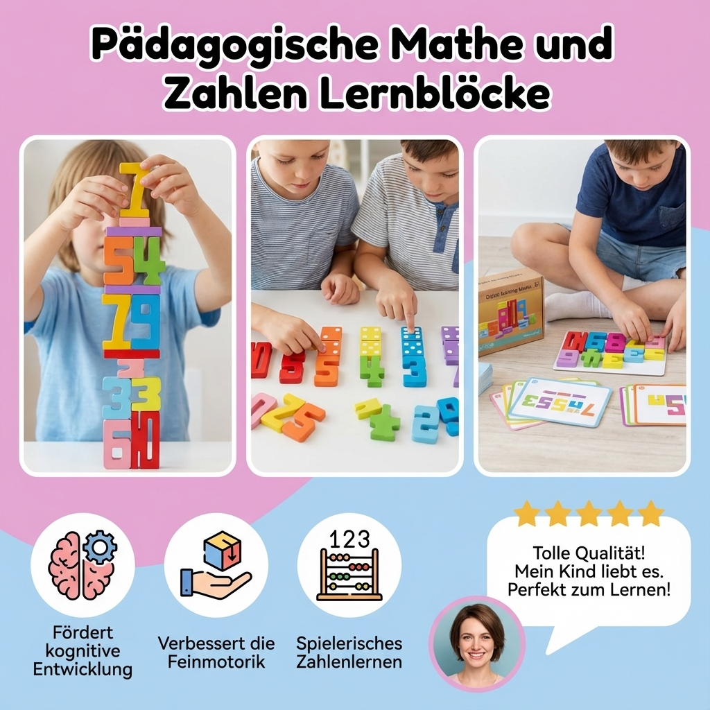 Creative Learning Blocks | Educational Math and Numbers Set with Colorful Design | Versatile Play for Early Development 3