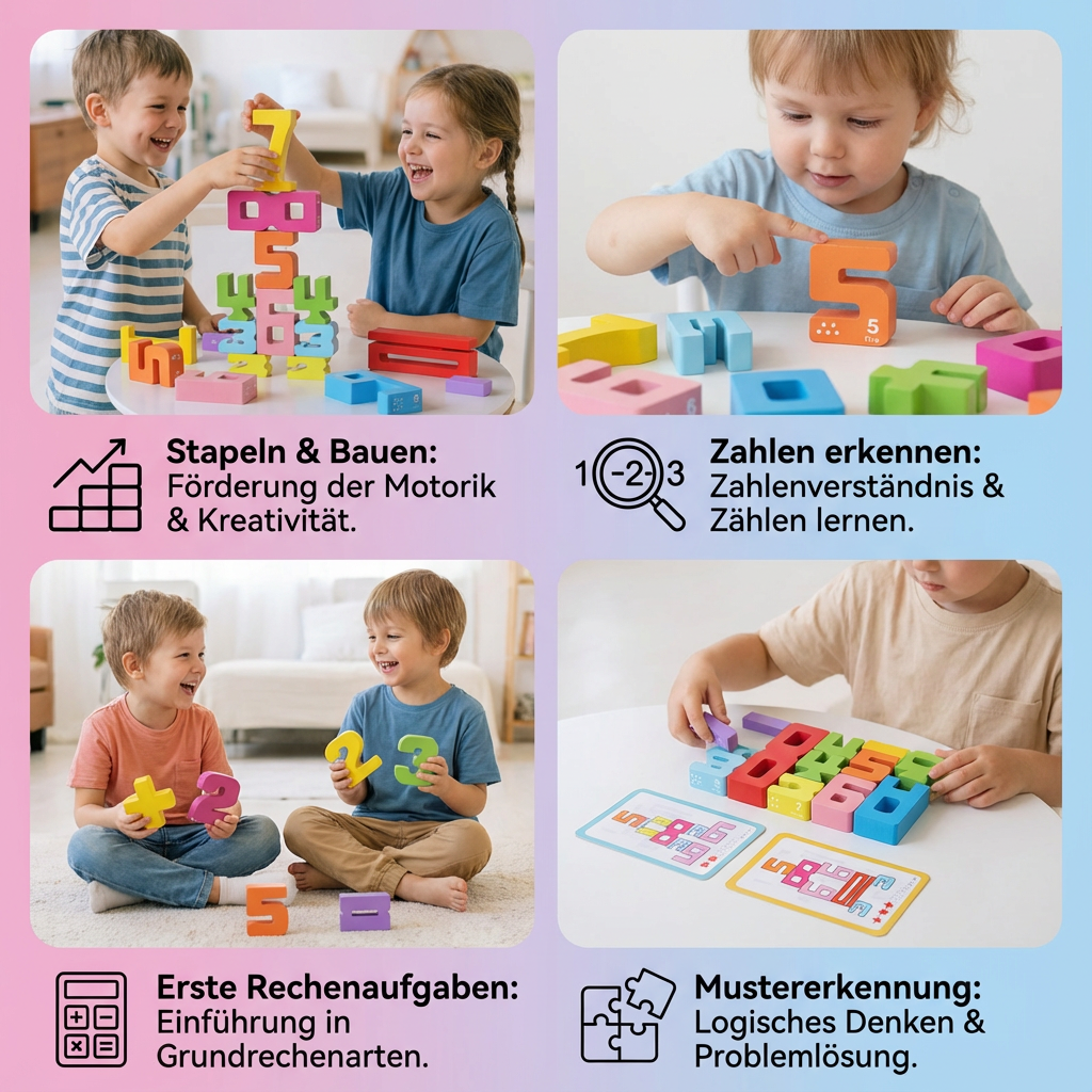 Creative Learning Blocks | Educational Math and Numbers Set with Colorful Design | Versatile Play for Early Development 4