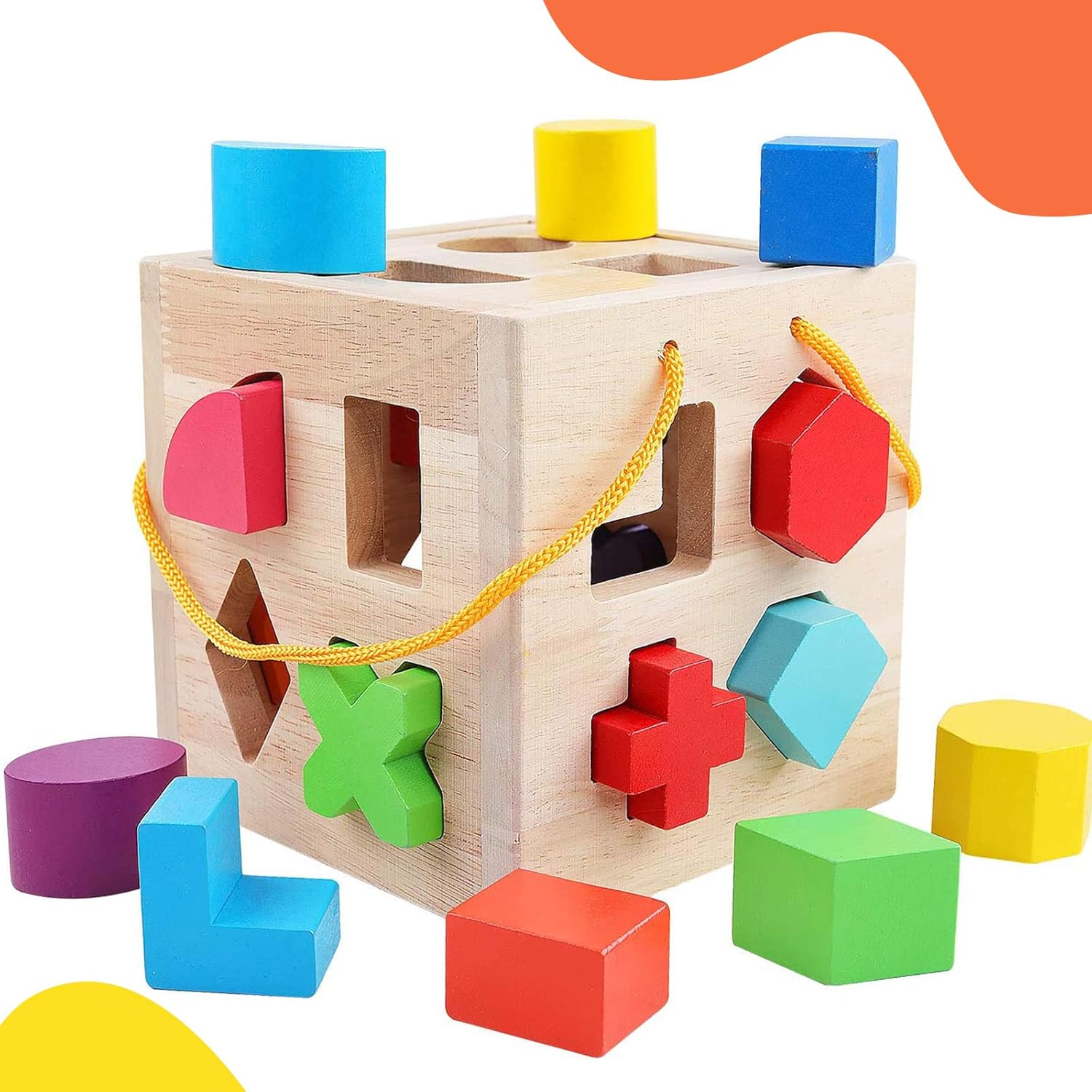 Creative Learning | Educational Toy Activity Cube with Colorful Shapes | Engaging Learning Toy for Motor Skills Development 0