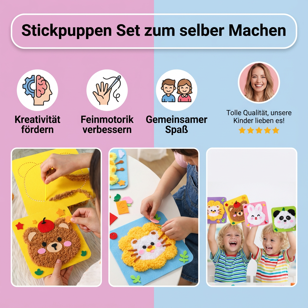 Creative Puppet Craft Kit | Easy Instructions for Imagination & Fine Motor Skills 2
