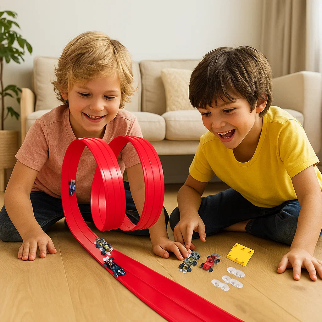 Creative Racing Track Toy Set with Flexible Rails & Luminous Effects for Endless Fun 0