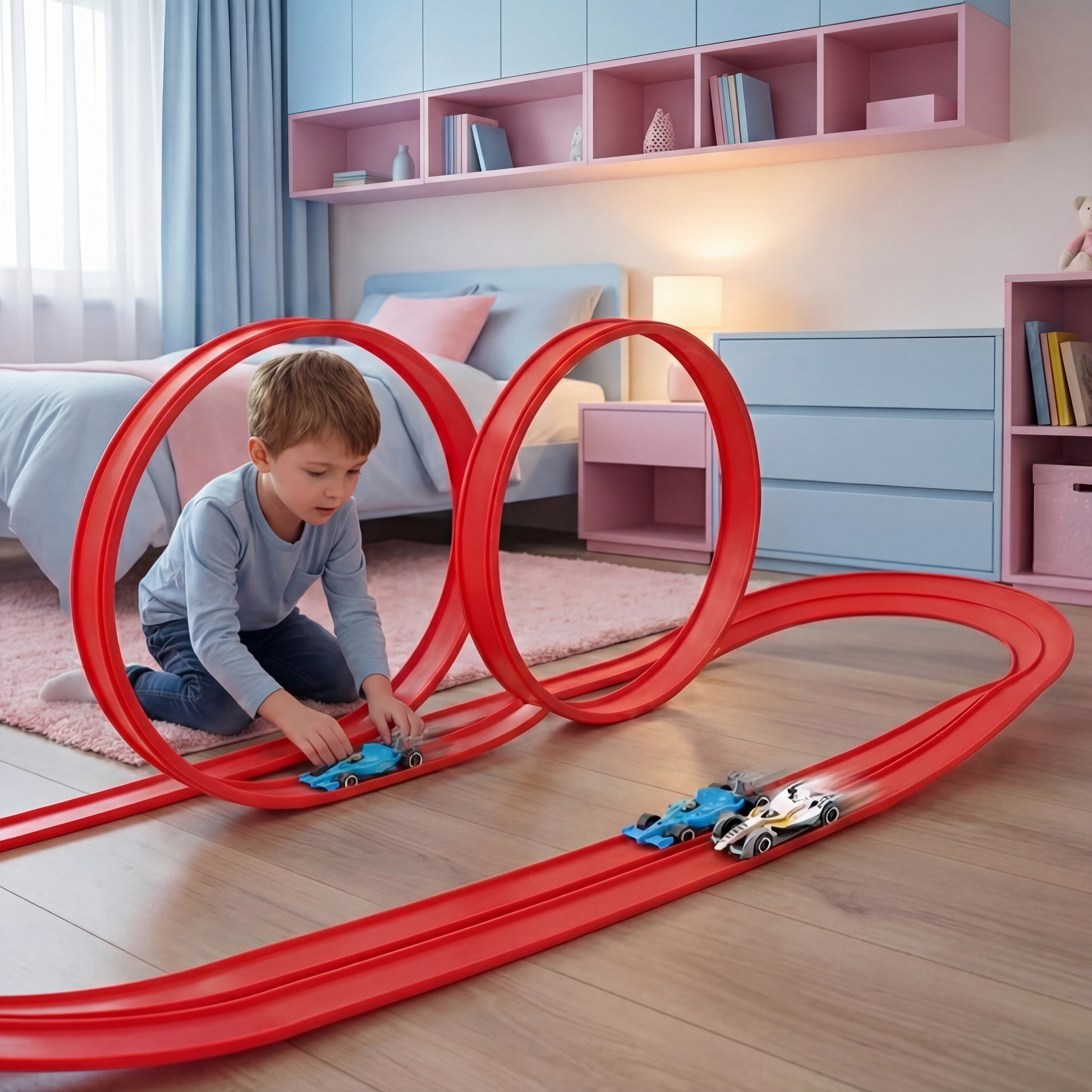 Creative Racing Track Toy Set with Flexible Rails & Luminous Effects for Endless Fun 2