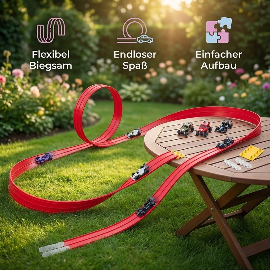 Creative Racing Track Toy Set with Flexible Rails & Luminous Effects for Endless Fun 3
