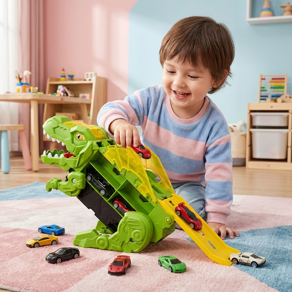 Dino Adventure | Dinosaur Car Game Truck with Transforming Features | Interactive Toy for Imaginative Play 1