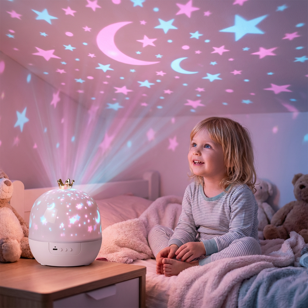 Dreamy Nights | LED Night Light Projector with Soothing Projections | Safe Sleep Aid for Kids 1