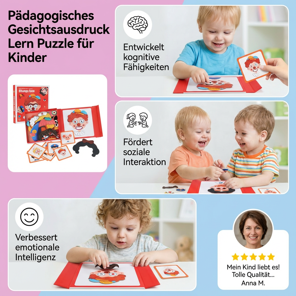 Emotional Learning Puzzle | Educational Toy with Colorful Pieces | Interactive Learning Toy for 3-4 Year Olds 3