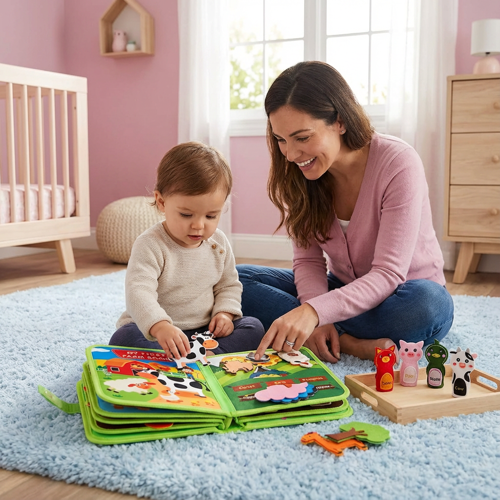 Interactive Farm Stories Book for Kids with Colorful Illustrations | Engaging Learning Adventure for Early Development 0