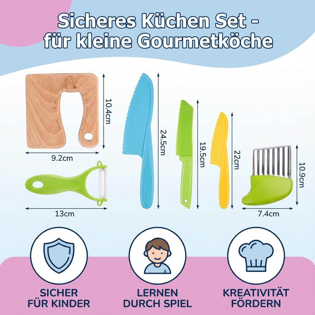 Little Gourmet Chefs | Children's Kitchen Set with Safe, Ergonomic Tools | Fun Cooking Experience for Healthy Eating 5