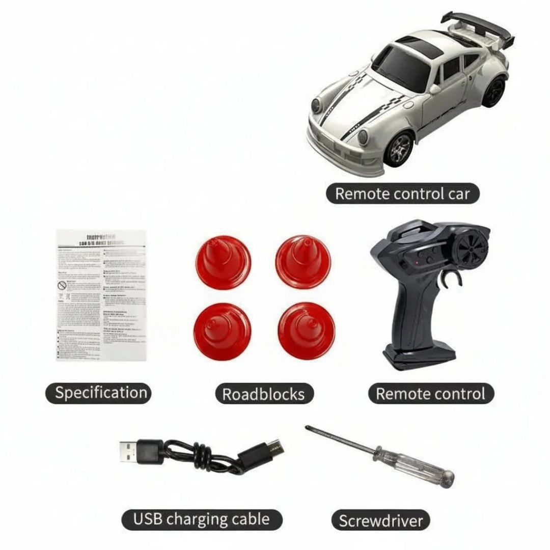1:64 Scale RC Drift Car - Compact Remote Control Racing Vehicle