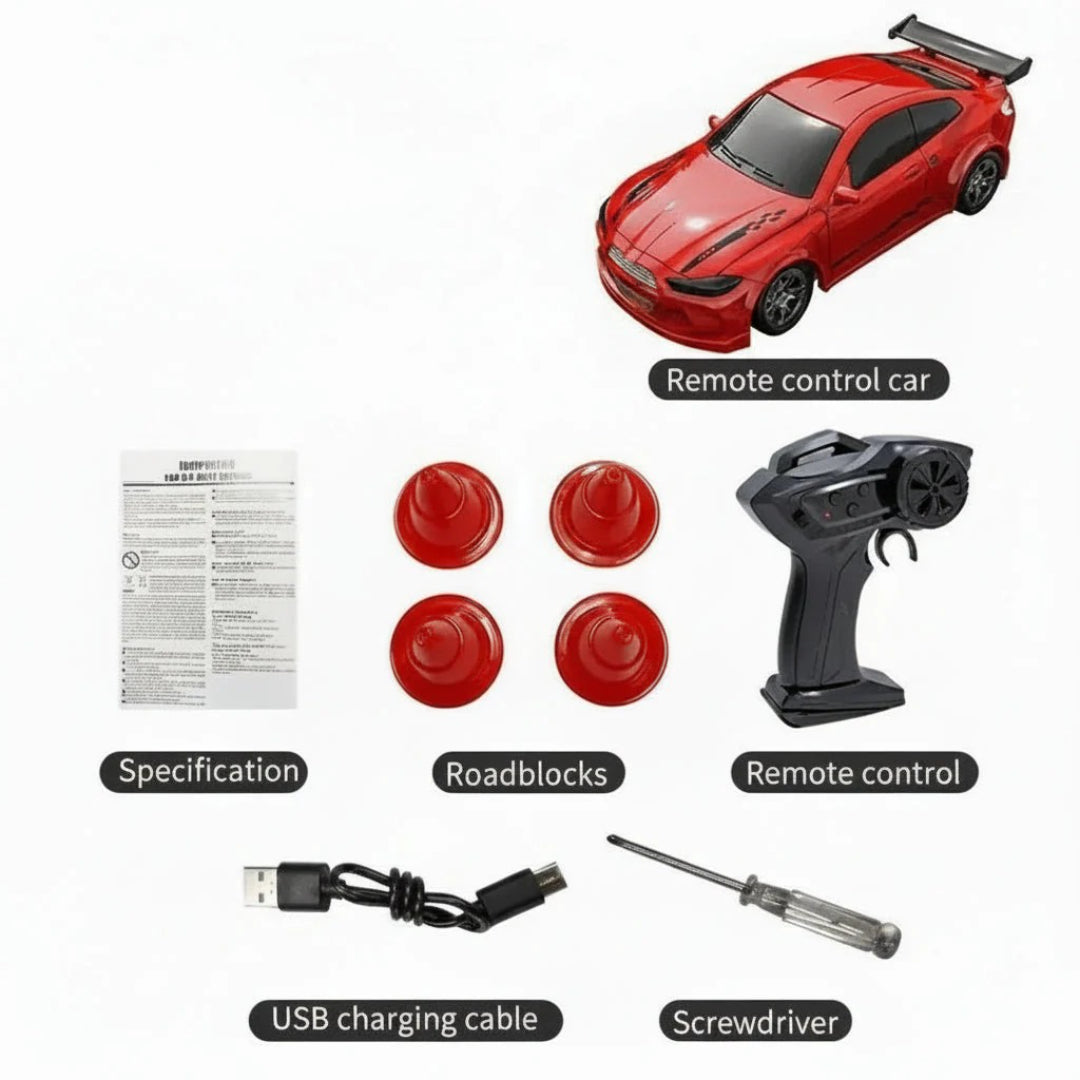 1:64 Scale RC Drift Car - Compact Remote Control Racing Vehicle