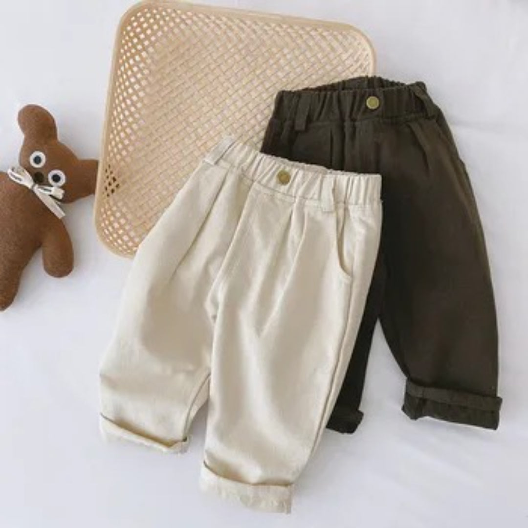 Boys' casual pants with elastic waistband