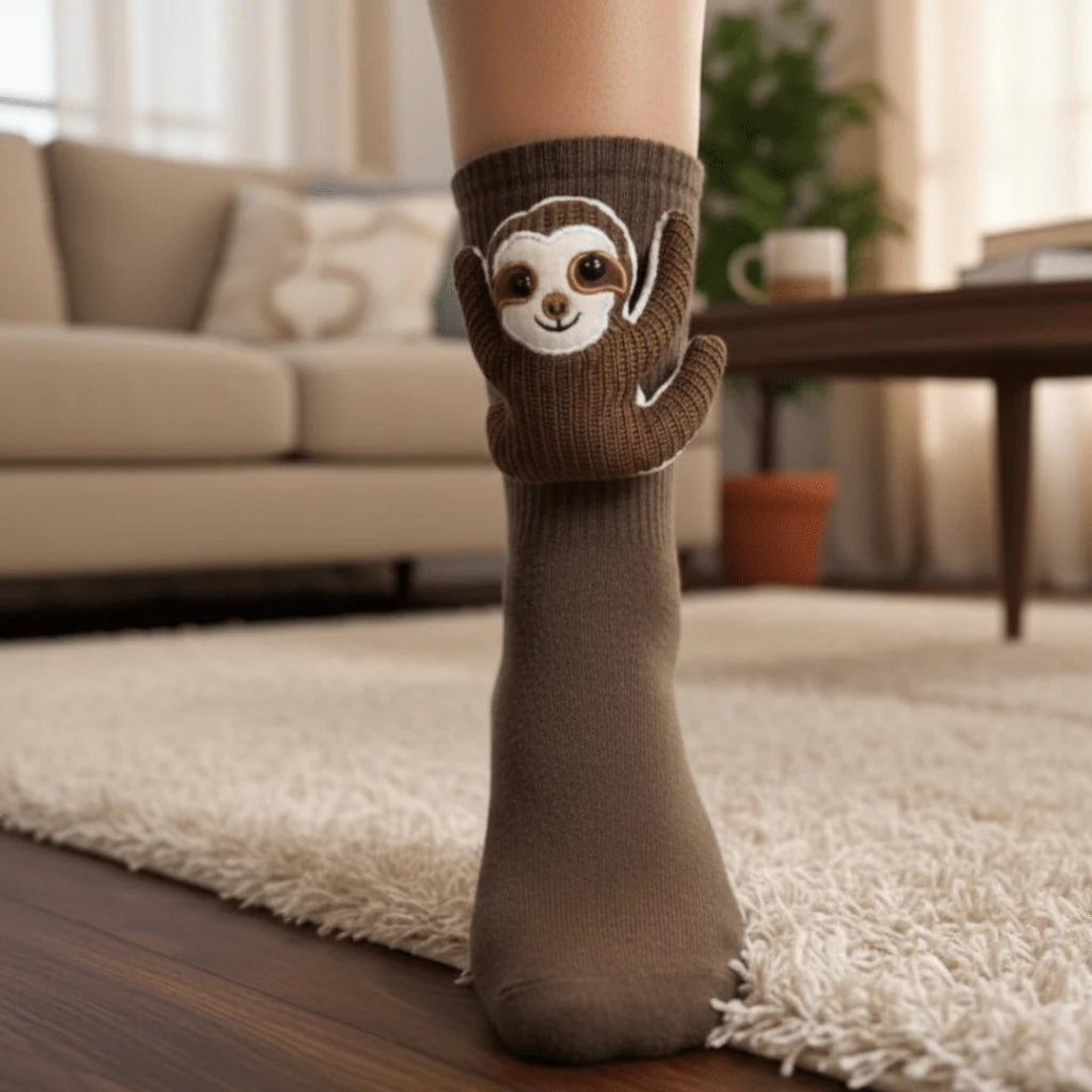 Cozy 3D Animal-Inspired Slipper Socks with Non-Slip Sole