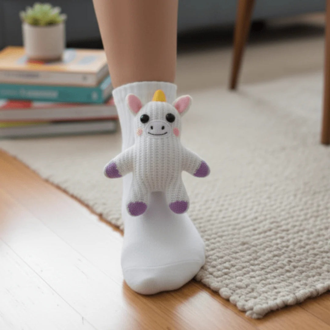 Cozy 3D Animal-Inspired Slipper Socks with Non-Slip Sole