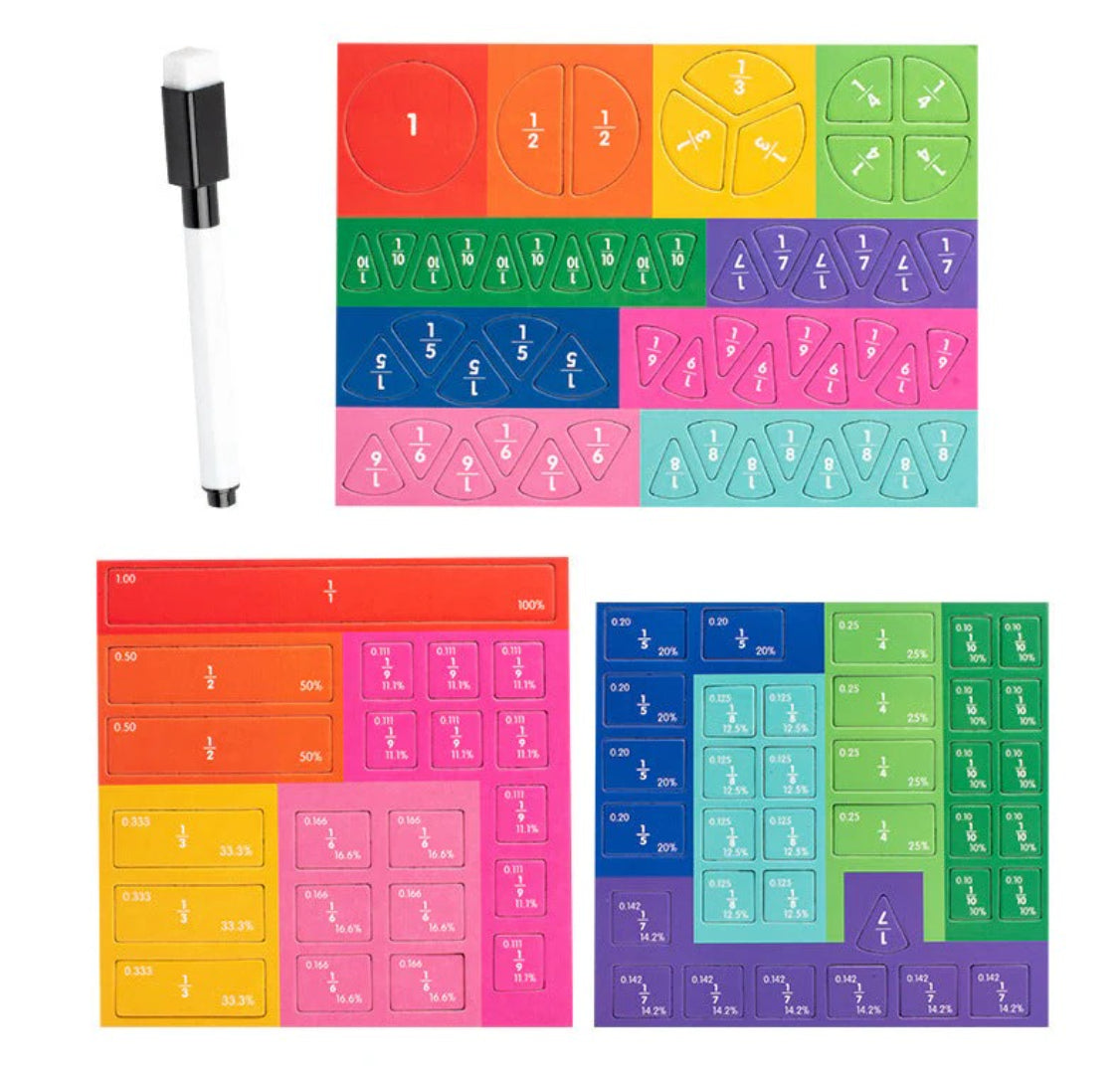 Magnetic Fraction Learning Set - Educational Math Tool