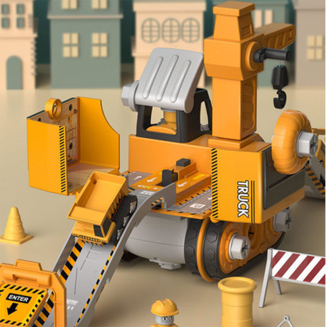 Kids' Construction Toy Set – Truck and Excavator