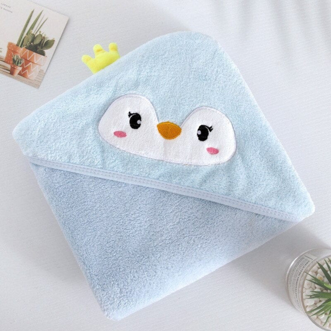 Cute hooded towel for babies - bath wrap