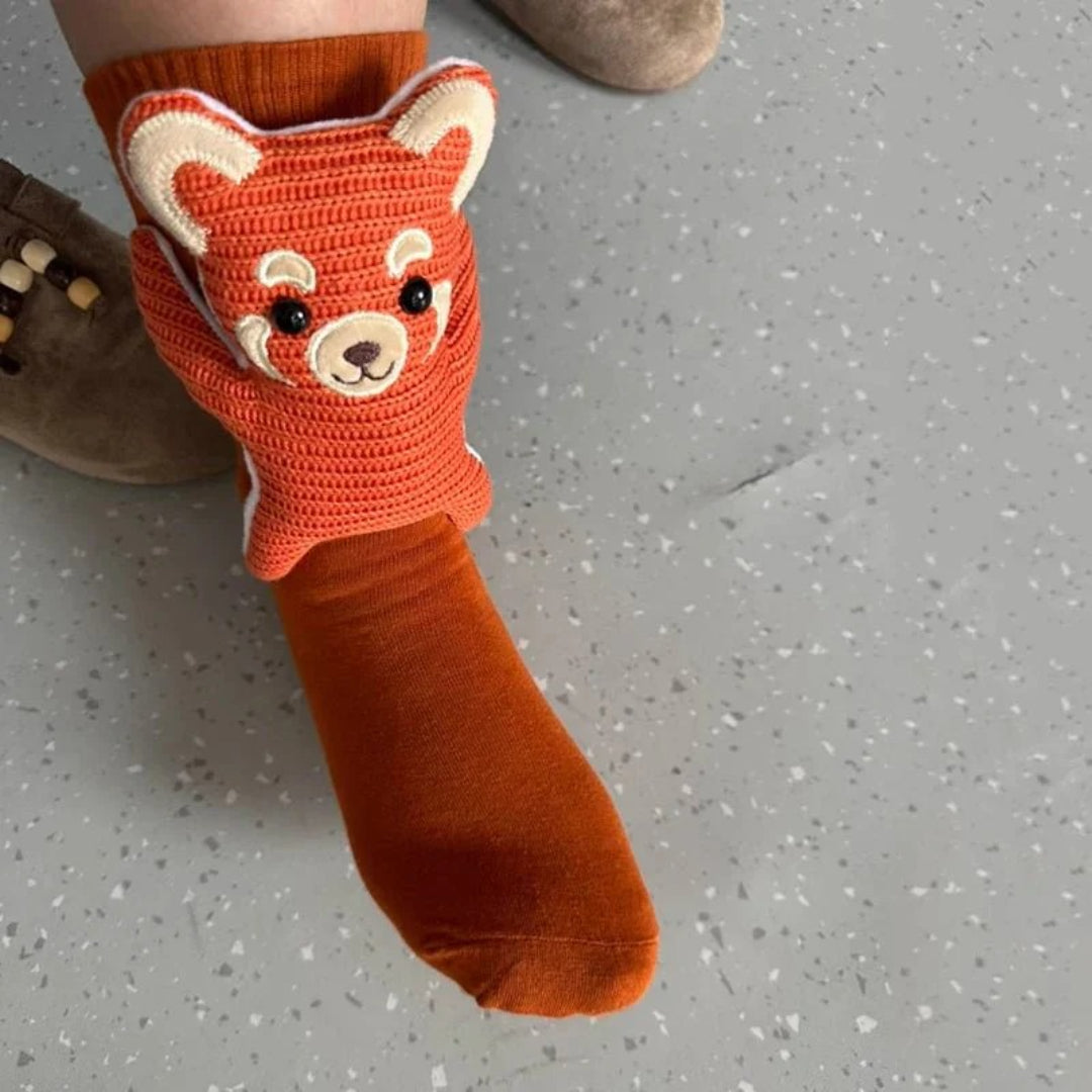 Cozy 3D Animal-Inspired Slipper Socks with Non-Slip Sole