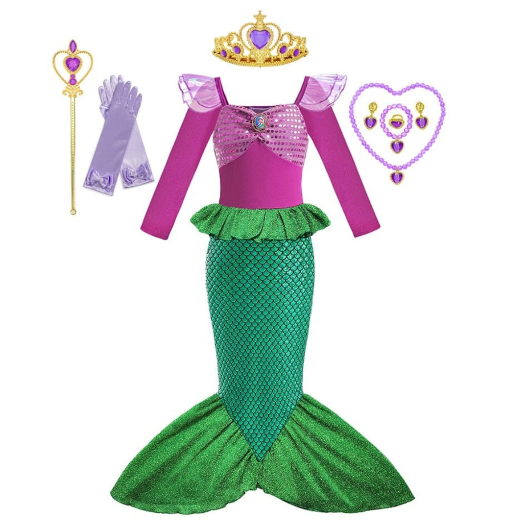 Toddler and Kids Mermaid Costume Set