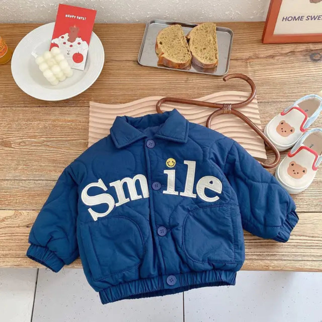 Unisex Children's Quilted Jacket with Button Closure